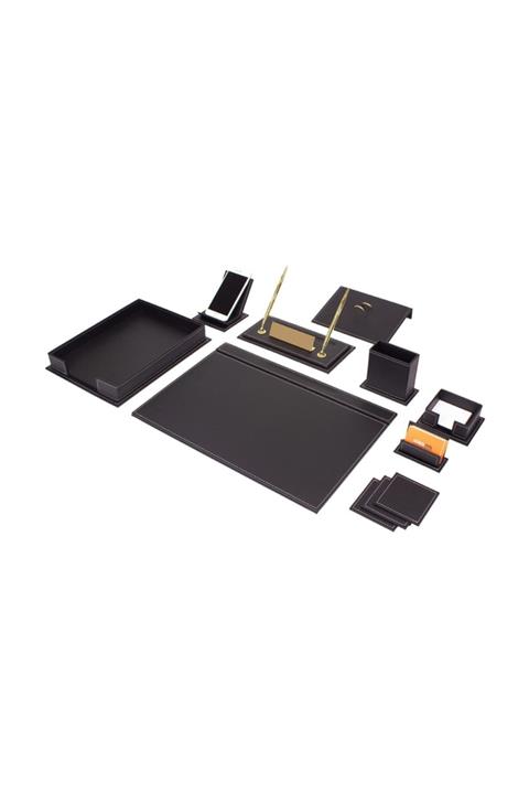 Güner Ofis Vega Sümen Takımı Siyah 13 Parça Tekli Evrak Raflı