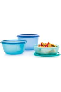 Tupperware Mucize Şekerler 3lü Set 2lt 1,5lt Ve 1lt Mavi Lacivert Yeşil