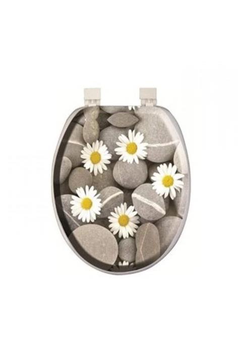 Poly Desenli Süngerli Klozet Kapağı