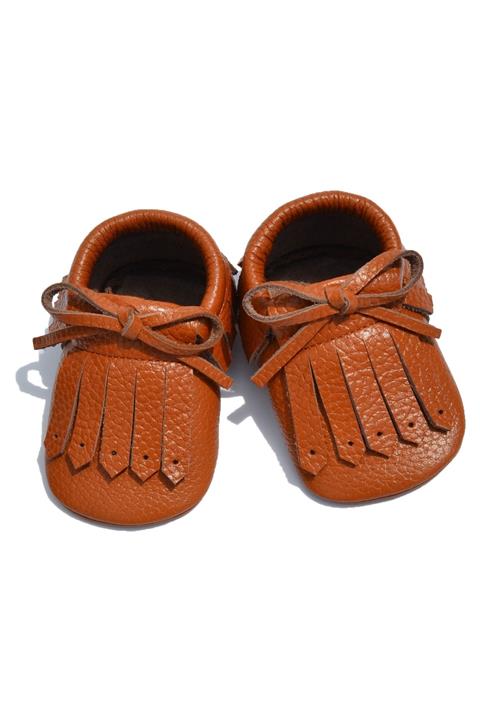 Ayax Unisex Bebek Kahverengi Retro Makosen Ayakkabısı Cv-350