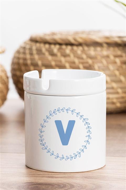 Phi Ajans V Harfi Mavi Çerçeveli Kül Tablası