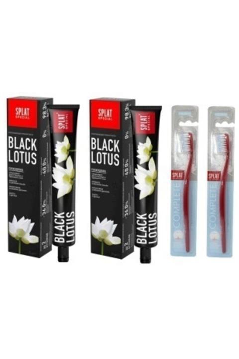 Splat Blacklotus Diş Macunu 75 Ml*2 Adet+dis Fircasi Ağız Bakim Medium*2 Adet