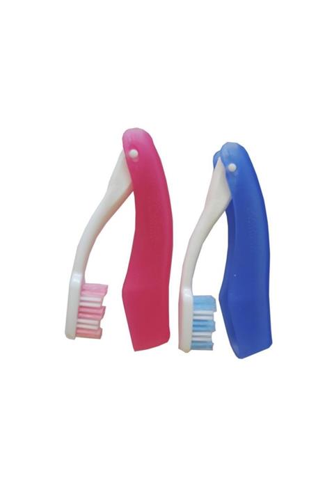 Trisa Pocket - Seyahat Diş Fırçası 2li Mavi - Pembe