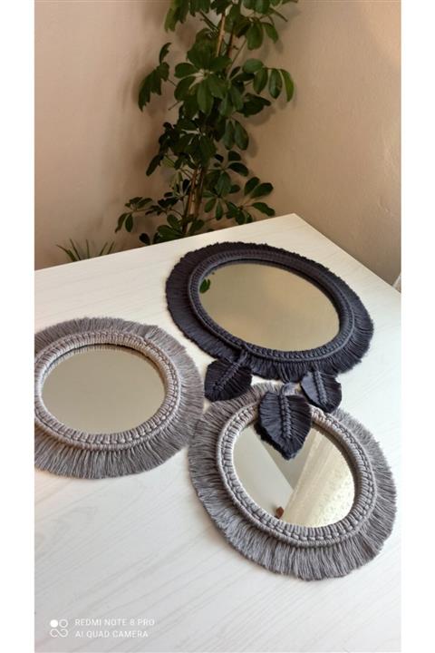 purpledreams Makrome Ayna 3'lu Set