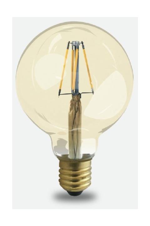 İthal 5 Adet  Rustik  Led  4w 2700 Kelvin E27  A95 Glob Ampül