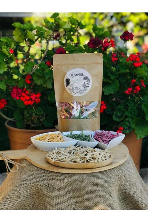 ALİSNATUR DOĞAL GIDA Karışık Sebzeli Erişte 500 gr