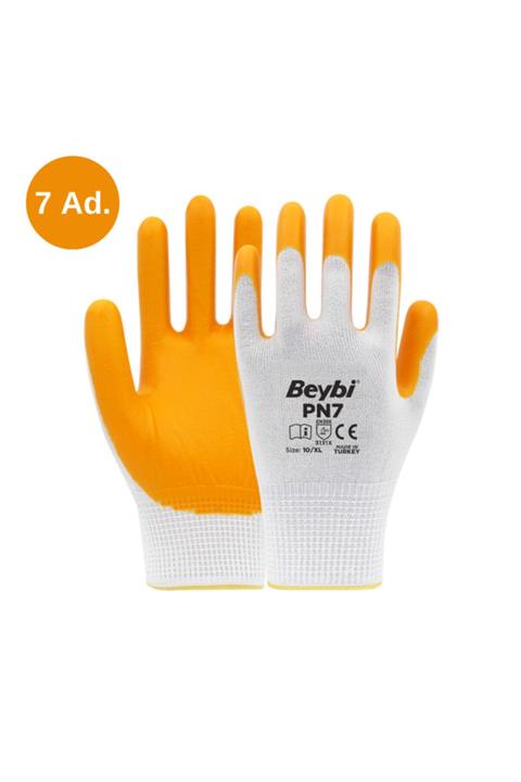 Beybi Pn7 Polyester Örme Nitril Eldiven X 7 Ad