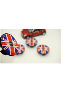 Mini Cooper Wings English Flag Jant Göbek Kapağı Seti 54mm