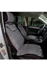 Space Opel Tüm Modellerine Uyumlu Senturk Auto Kilim Minder 2 li Set Ön Koltuklara SB Gri