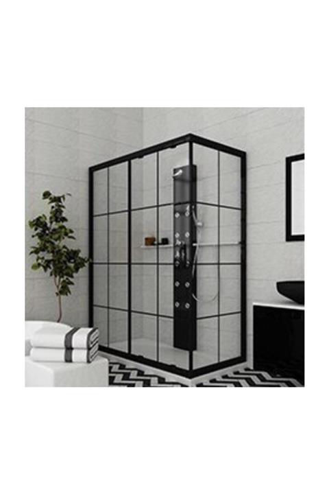 Duşakabincim 100x100 Cm Siyah Desenli Duşakabin