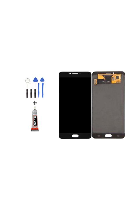 Tk Tech SAMSUNG C9 PRO C9000  LCD EKRAN DOKUNMATİK SİYAH TAMİR SETİ YANINDA !!!