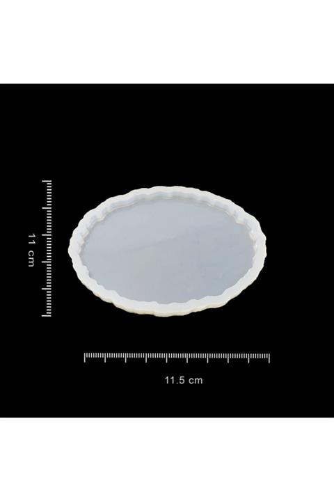 Hobizubi 20 Adet Oval Bardak Altı - Reçine Epoksi Kalıp - 820