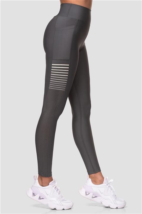 Superstacy Laser Kesim Cepli Yüksek Bel Füme Spor Tayt