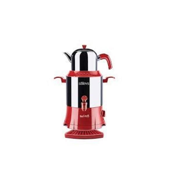 Stilevs Bolçay Çelik Semaver - Kırmızı