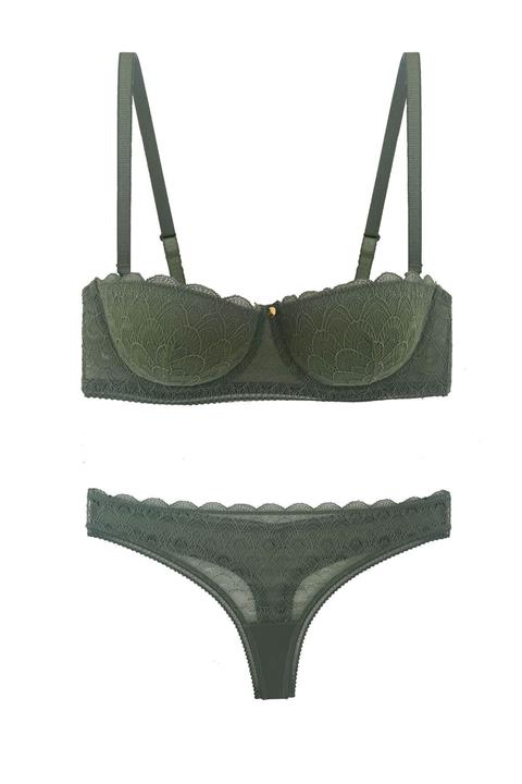 Pierre Cardin Kadın Green Bay 4702 Balenli Desteksiz Straplez Sütyen Takımı