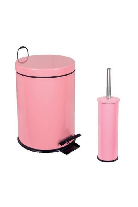 Maxiflow 2'li Çöp Kovası Banyo Seti Pembe