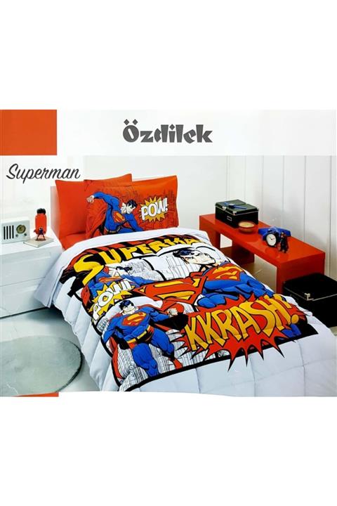 Özdilek Lisanslı Uyku Seti Tek Kişilik Superman Kı