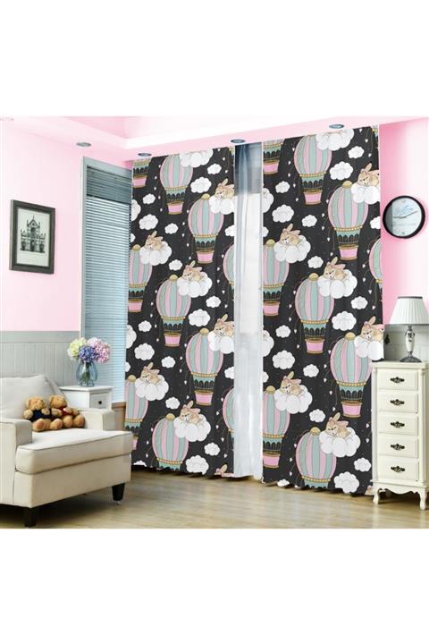 HOMESSA Tavşan 2317 Çocuk Odası Fon Perde