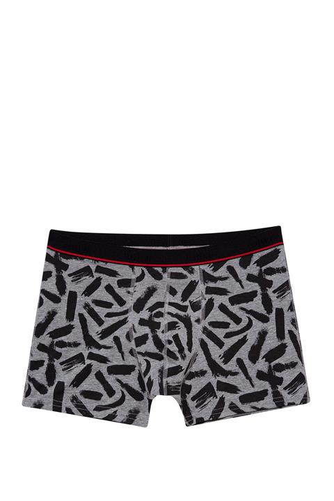 Mavi Erkek Çizgi Baskılı Boxer 092431-33396