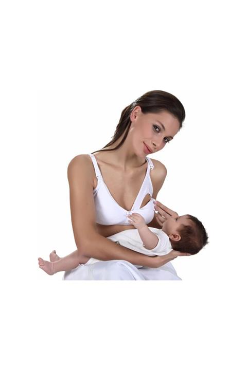 Minidamla Kadın Beyaz  Emzirme Sütyeni