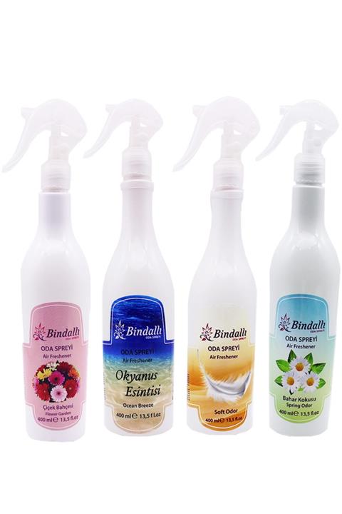BİNDALLI Air Oda Parfüm Seti Çiçek Bahçesi + Okyanus Esintisi + Soft + Bahar Kokusu 4'lü