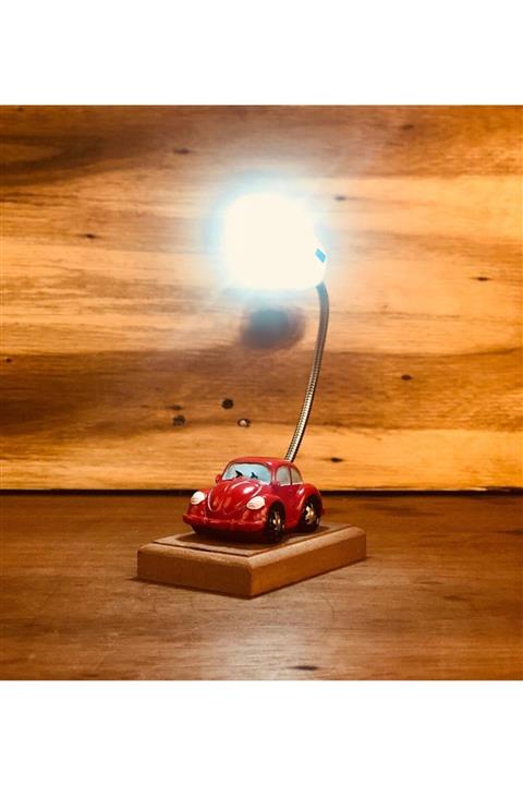 by rk tasarım Kırmızı Vosvos Dekoratif Masa Lambası