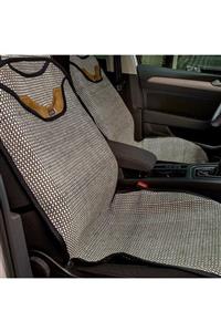 Space Volkswagen Tüm Modellerine Uyumlu Senturk Auto Kilim Minder 2 li Set Ön Koltuklara Füme Bej