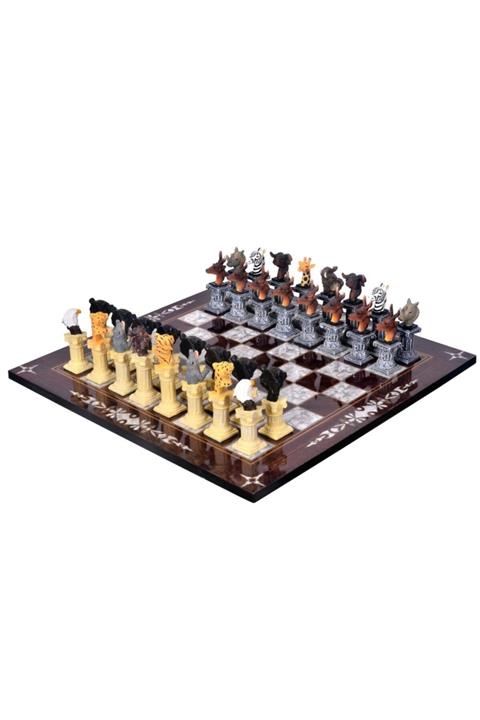 Kahraman Büyük Boy Hayvanlar Krallığı Satranç Takımı