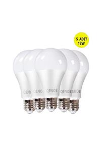 qenos Led Ampul 12 Watt E-27 Beyaz Işık 6500 K 5'li Paket