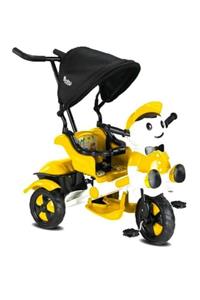 BabyHope Yupi 125 Triycle 3 Tekerli Kontrollü Bisiklet Sarı