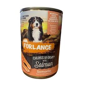 Forlance Somon Parça Etli Soslu Yetişkin Köpek Konserve Mama 400 Gr