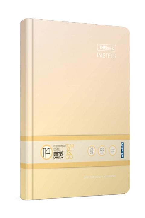 Gıpta Sarı The Book Pastels Iplik Dikişli Sert Kapak 14x20 120 Yp Çizgili Defter