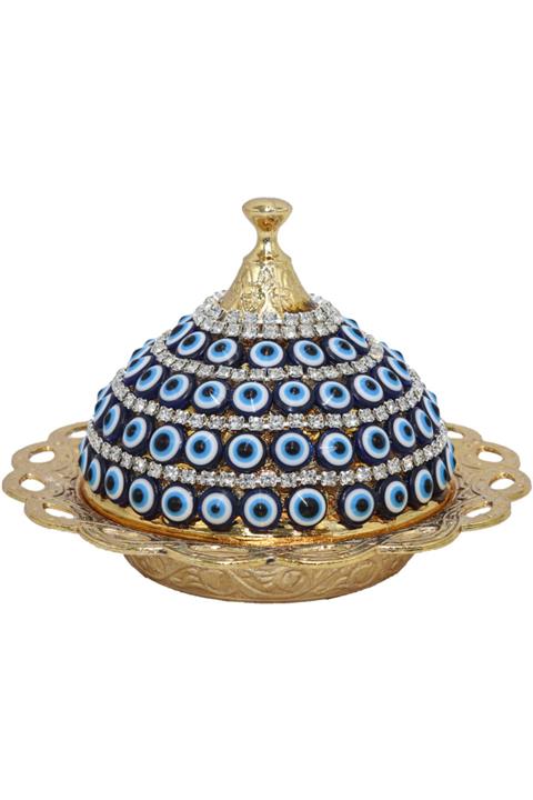 Badang Altın Nazar Boncuklu Şekerlik/lokumluk