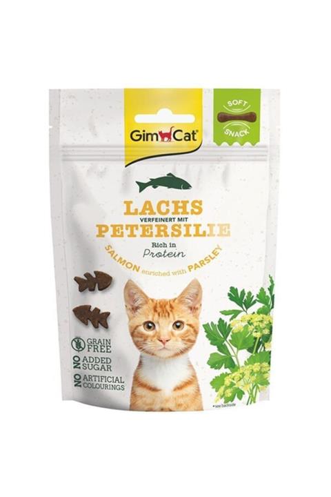 Gimcat Tahılsız Somon Ve Maydonozlu Atıştırmalık Kedi Ödül Bisküvisi 60 Gr