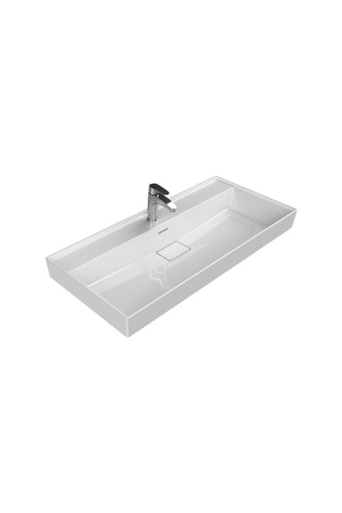 TURKUAZSERAMİK Cerastyle Sharp 100 X 48 Cm Etajer Uyumlu Lavabo