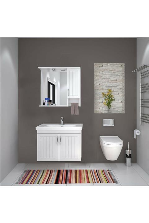 DENKO Lotus 80 Cm Mdf Banyo Dolabı