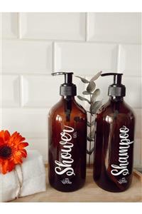 CASANATURA 2'li Set Amber Cam Şişe 500ml Shower Gel&shampoo