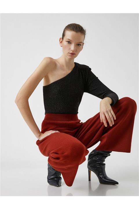 Koton Kadın Genis Paça Triko Pantolon