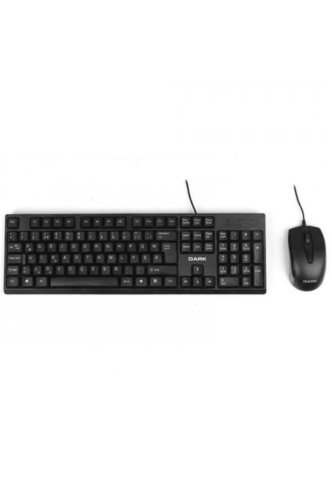 Dark Usb F Trk Optic Mouse Siyah Standart Klavye - Mouse Set Dk-ac-km1020f