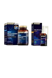 Nutraxin Multivitamin & Mineral Complex For Men 60 Tablet + Propolis Boğaz Spreyi 30 ml