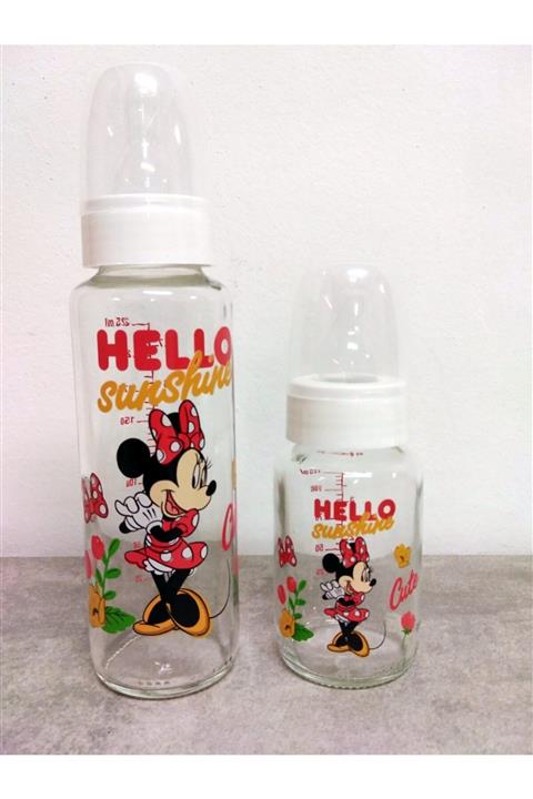 Herevin Lisanslı Minnie Mouse Biberon Seti 2li