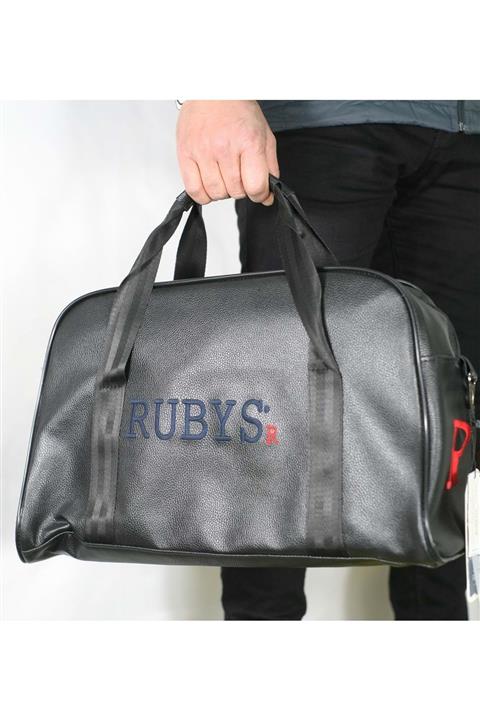 RUBYS 5507 Nakışlı Spor Çanta - Siyah - Orta Boy