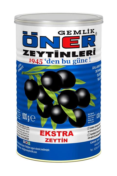 Öner Zeytin Öner Ekstra Siyah Zeytin Orta Boy 800 Gr.
