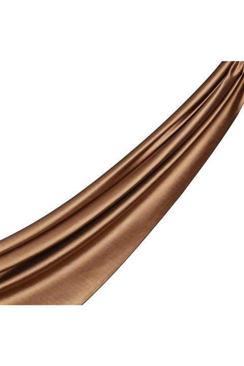 ipekevi Sütlü Kahve Çift Taraflı Ipek Fular