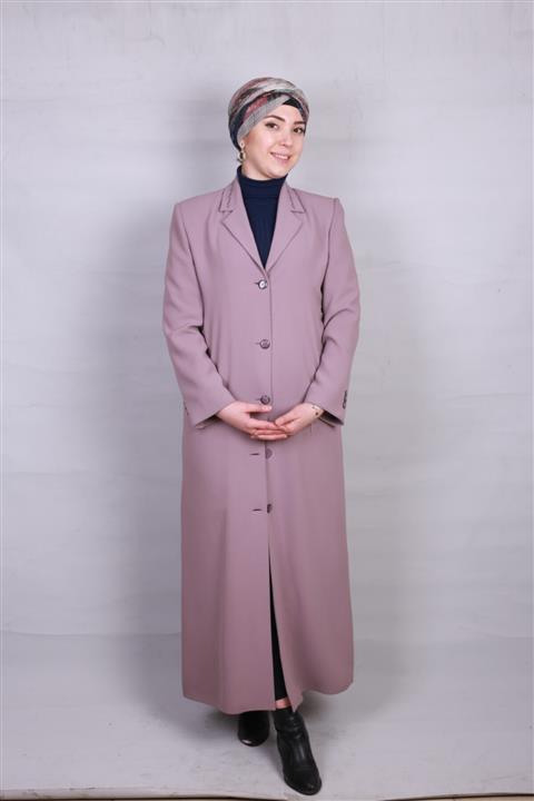 Bilgiçler Kadın Pembe Pamuklu Pardesü