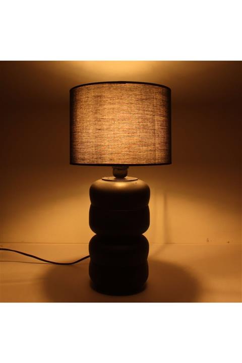 Loggia Doğum Günü Hediyesi Siyah Simit Model Abajur