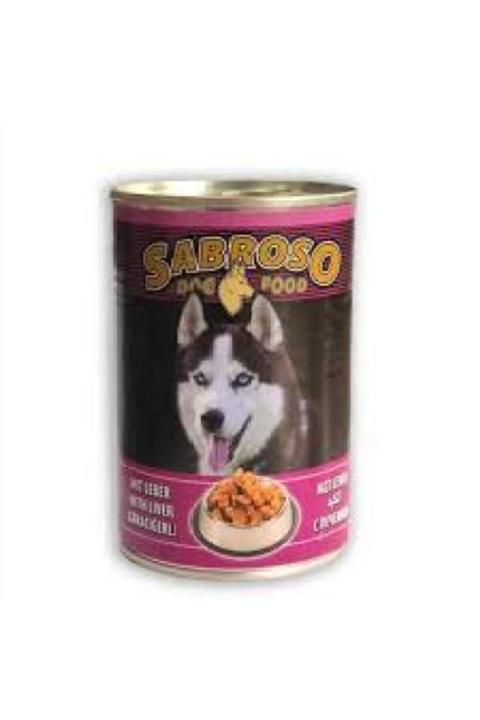 SABROSO Karaciğerli Köpek Maması Konserve 415gr
