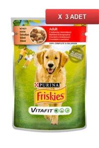 Friskies Purina Sığır Etli Yetişkin Köpek Konservesi 100 Gr ( 3 Adet )
