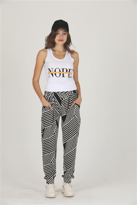 Massimo Love Kadın Siyah Şalvar Alt