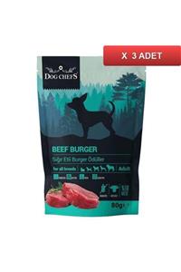 Dog Chefs Beef Burger 80 Gr (sığır Etli Köpek Ödülü) ( 3 Adet )